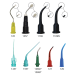 PACDENT BLACK BENT CURVED W/ BRISTLE TIP 100/PK