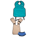 QUALA X-RAY APRON LEAD FREE, ADULT, BLUE, NO COLLAR