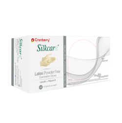 Cranberry Silkcare Latex Gloves