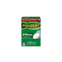 POLIDENT OVERNIGHT WHITENING CLEANSER TABLETS 84/BX