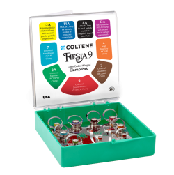 Hygenic FIESTA Color Coded Matte Finished Rubber Dam Clamps