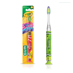 SUNSTAR CRAYOLA TOOTHBRUSHES W/ TIMER & LIGHT 6/PK