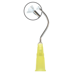 VISTA STAT FLO TIPS CURVED W/ BRISTLES YELLOW 100/PK